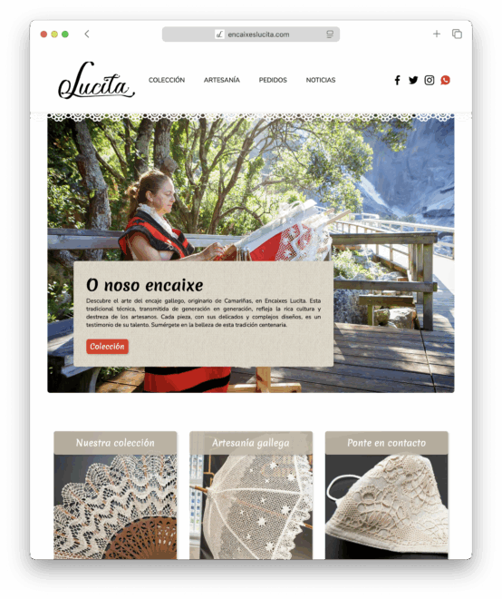 Diseño de encaixeslucita.com